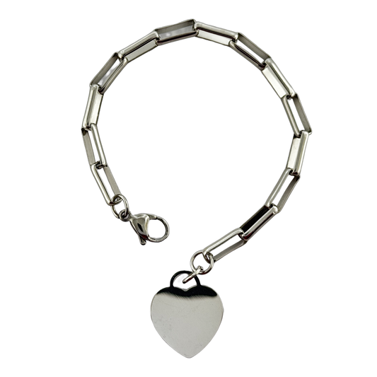 Elegantes Herz-Armband mit Gravuroption